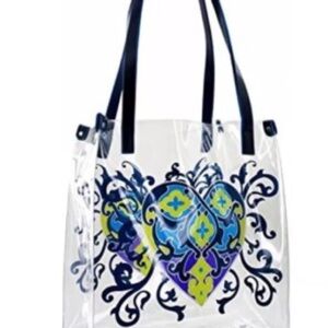 Brighton Clear Mini Bag with Blue and Green Accents